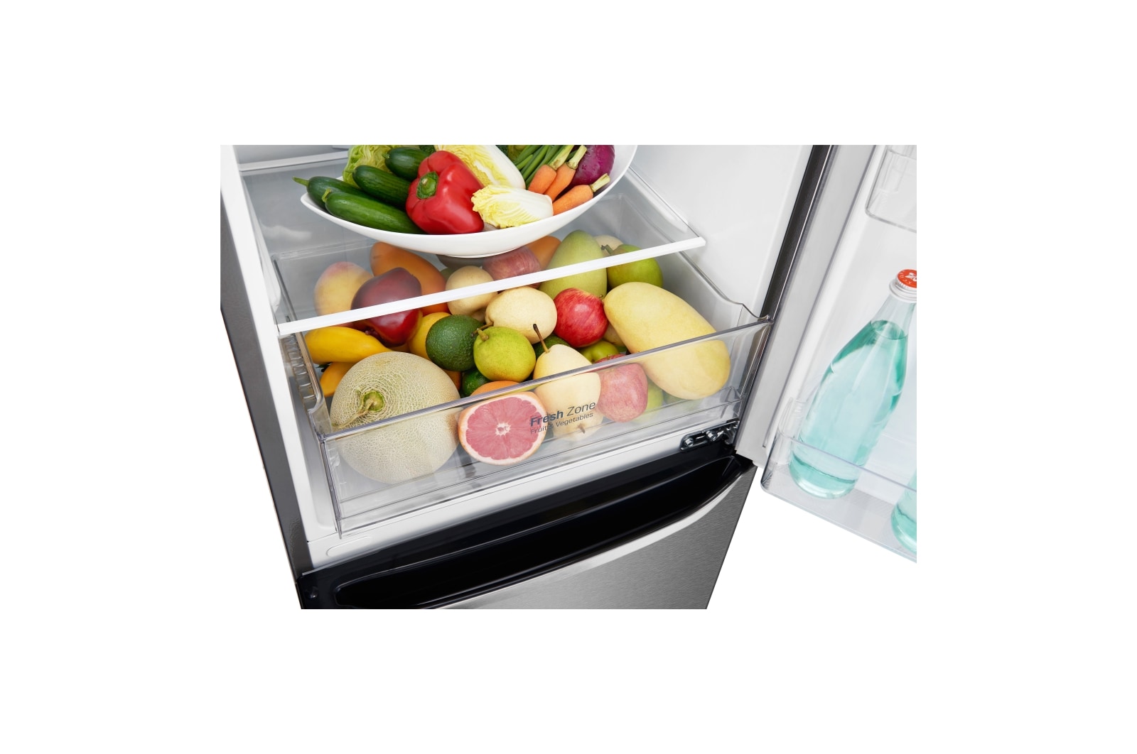 LG Refrigerador Bottom Freezer con Motor Inverter Linear Comprensor con Capacidad Total de 277Lts., LB31BPGK