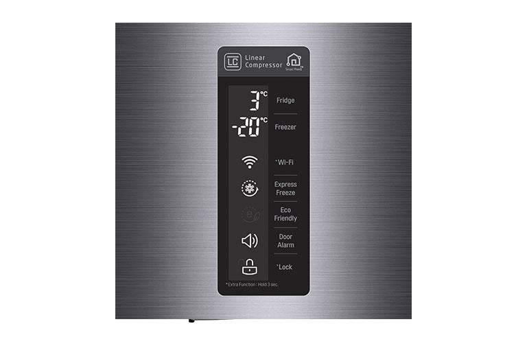 LG Refrigerador Bottom Freezer con Motor Inverter Linear Compressor y Capacidad Total de 313 Lts., LB33SPP