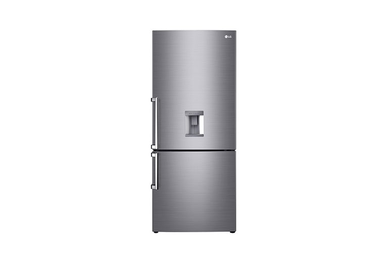 Vista frontal de Refrigerador Bottom Freezer con motor Inverter Linear Compressor y capacidad total de 393 Litros LB36WVP