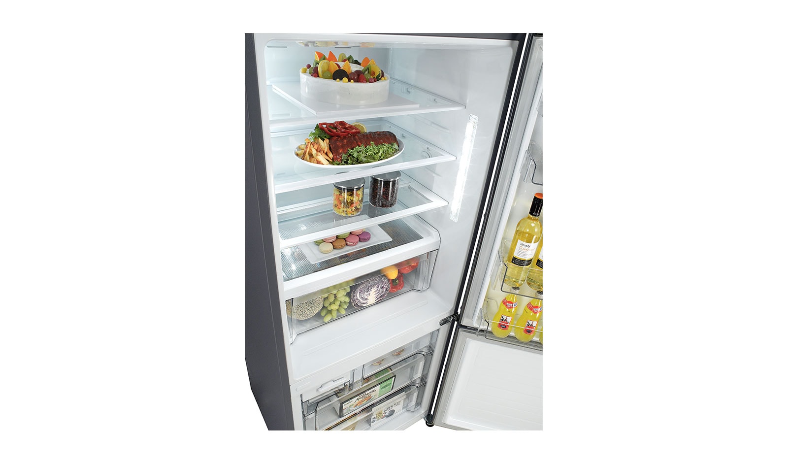 LG Refrigerador Bottom Freezer con motor Inverter Linear Compressor y capacidad total de 393 Litros, LB36WVP