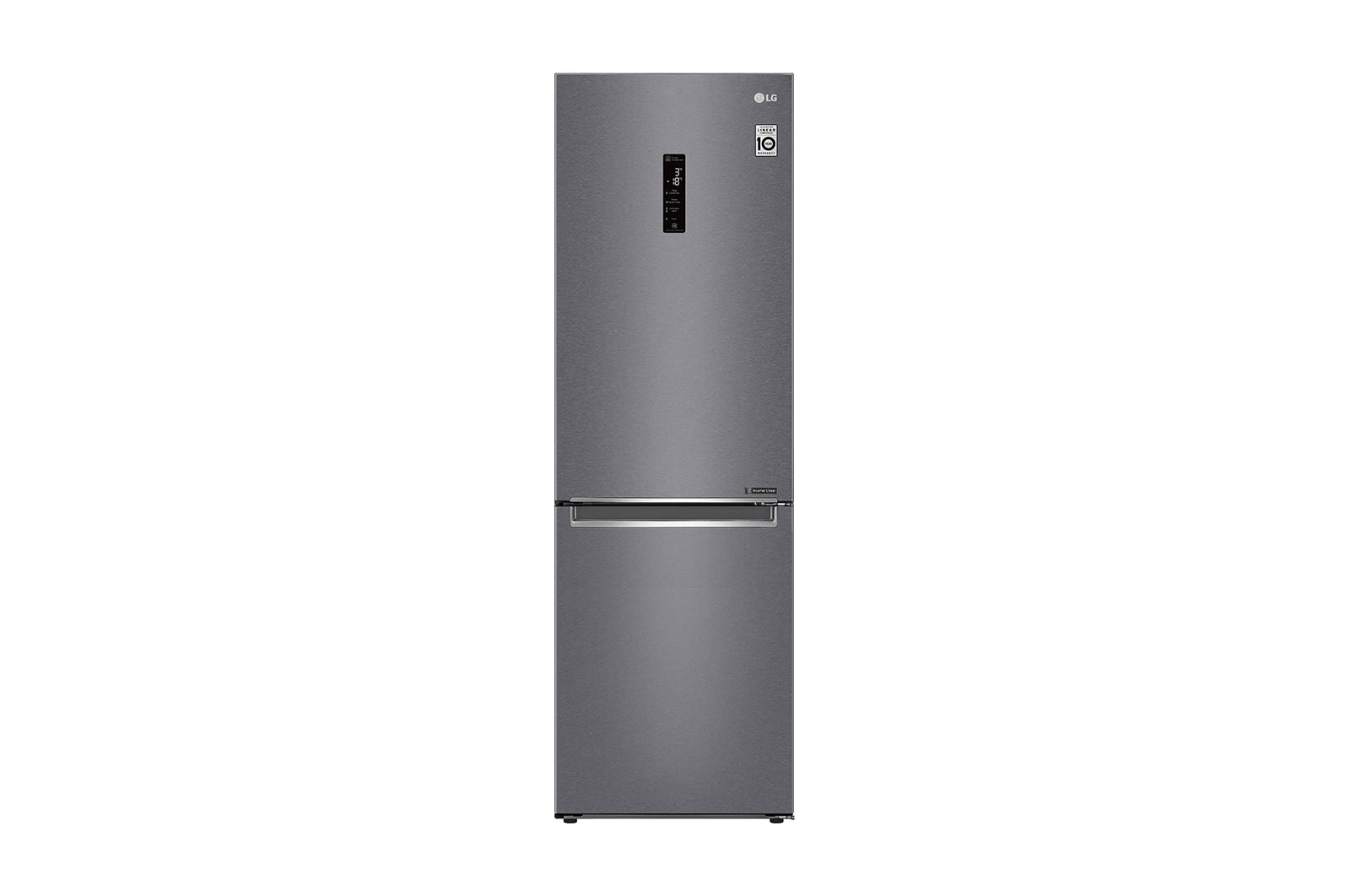 Vista frontal de Refrigerador Bottom Freezer con motor Inverter Linear Compressor y capacidad total de 341 Lts LB37MPGK