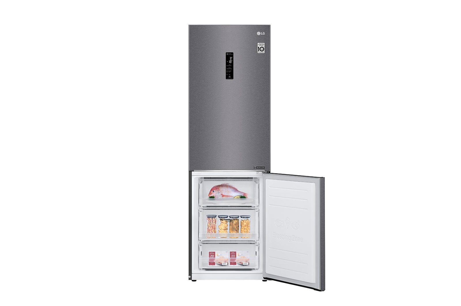 LG Refrigerador Bottom Freezer con motor Inverter Linear Compressor y capacidad total de 341 Lts, LB37MPGK