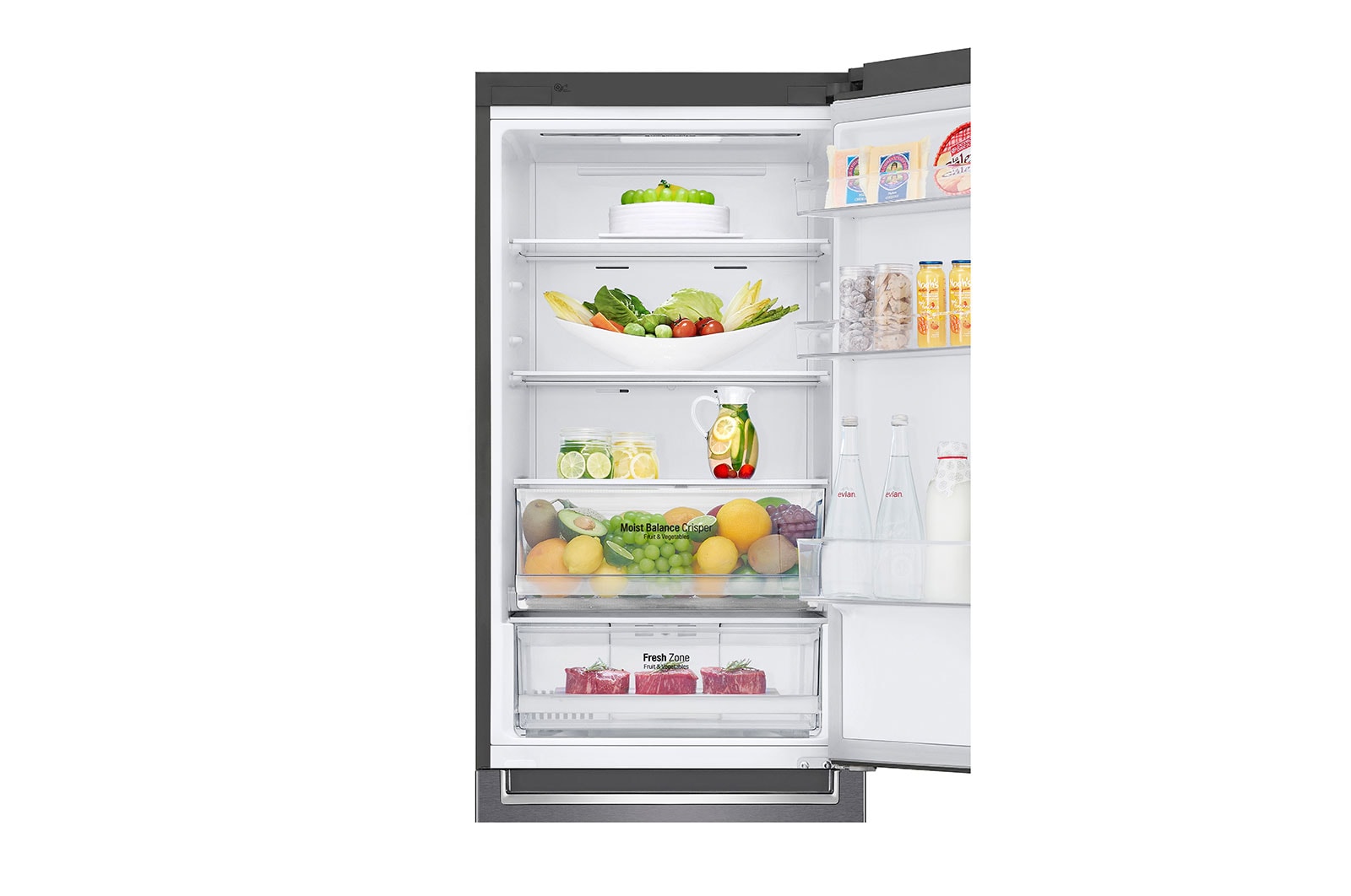 LG Refrigerador Bottom Freezer con motor Inverter Linear Compressor y capacidad total de 341 Lts, LB37MPGK