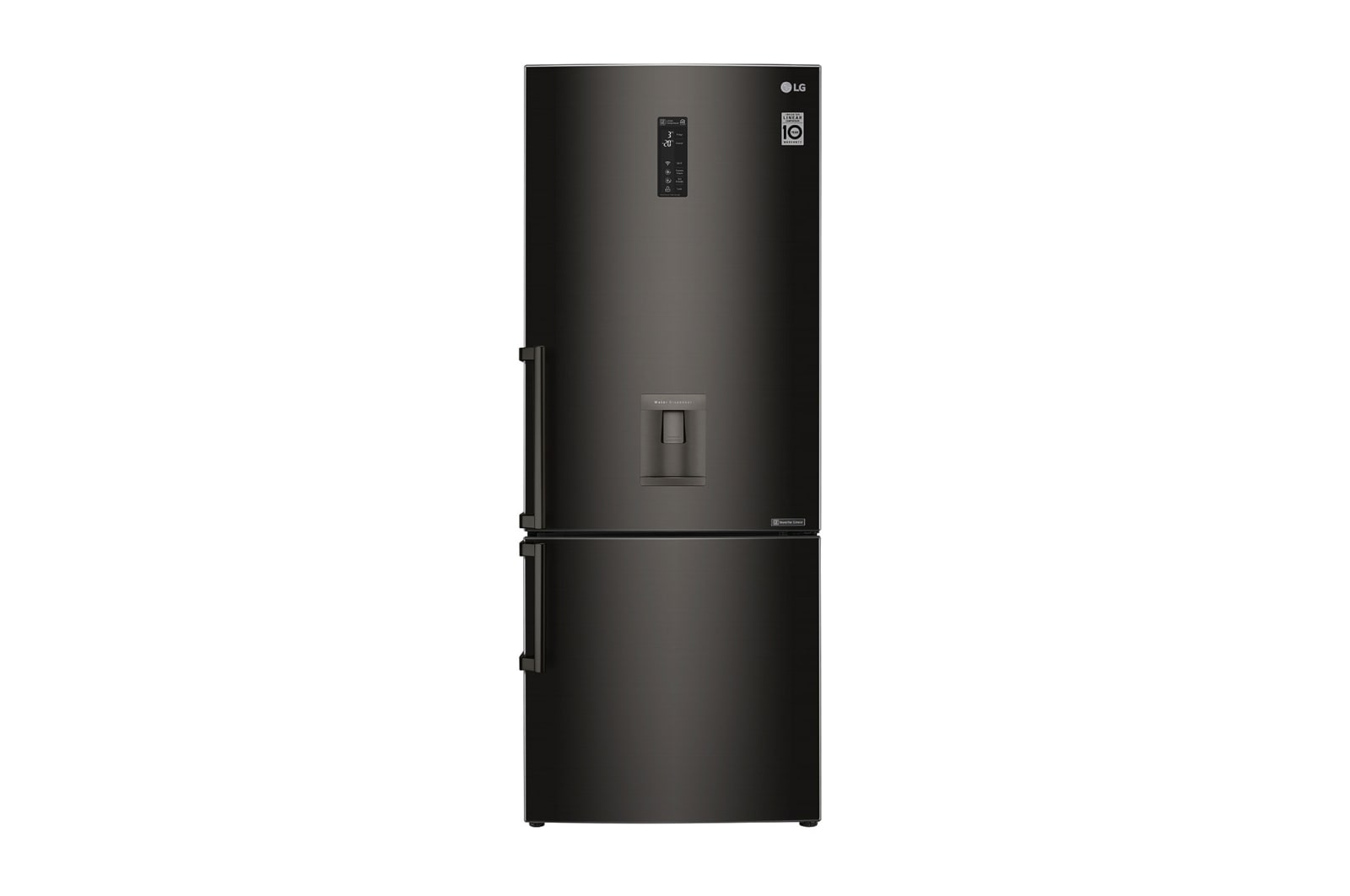 Vista frontal de Refrigerador Bottom Freezer con Motor Inverter Linear Compressor y Capacidad Total de 441 LTS LB44SVD2