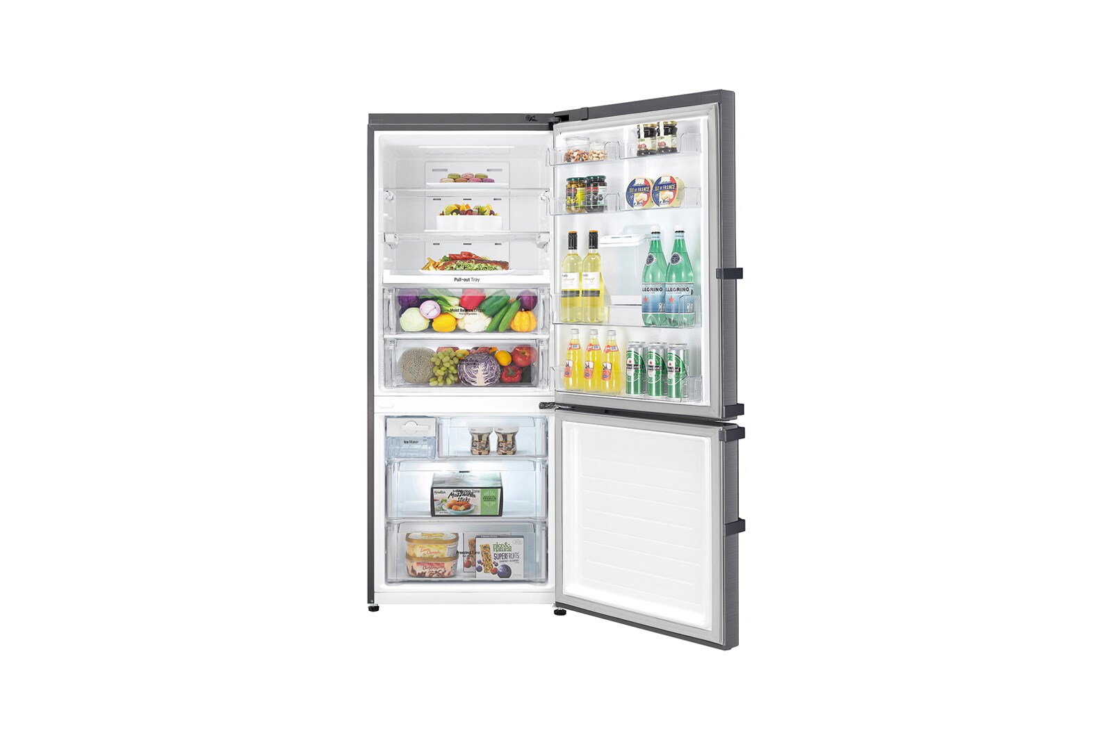 LG Refrigerador Bottom Freezer con Motor Inverter Linear Compressor y Capacidad Total de 441 LTS, LB44SVP2