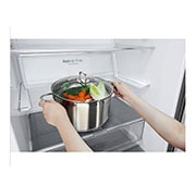 LG Refrigerador Bottom Freezer con Motor Inverter Linear Compressor y capacidad total de 446 Lts- ThinQ AI, LB45SGP