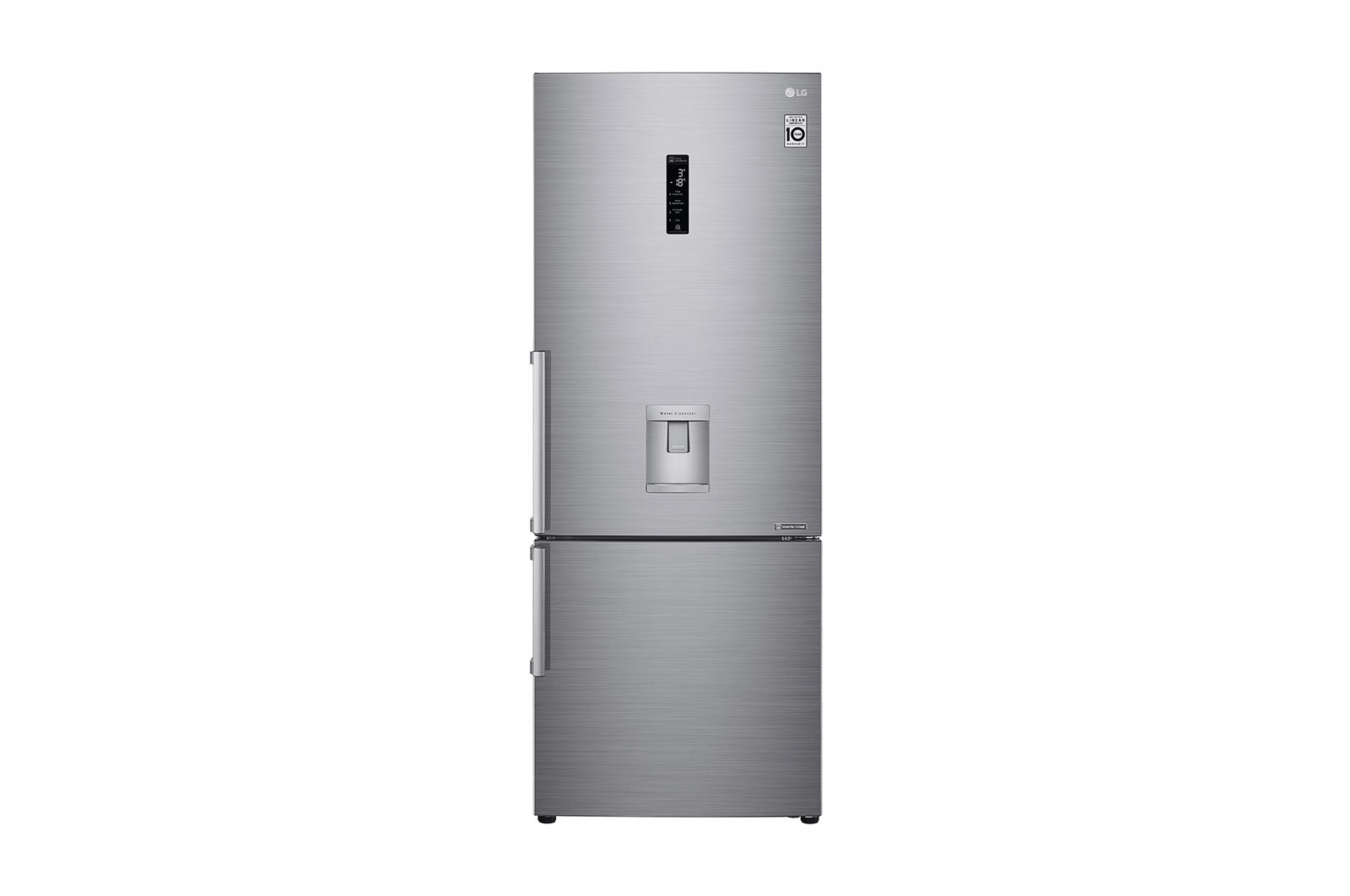 Vista frontal de Refrigerador Bottom Freezer con Motor Inverter Linear Compressor y capacidad total de 446 Lts- ThinQ AI LB45SGP