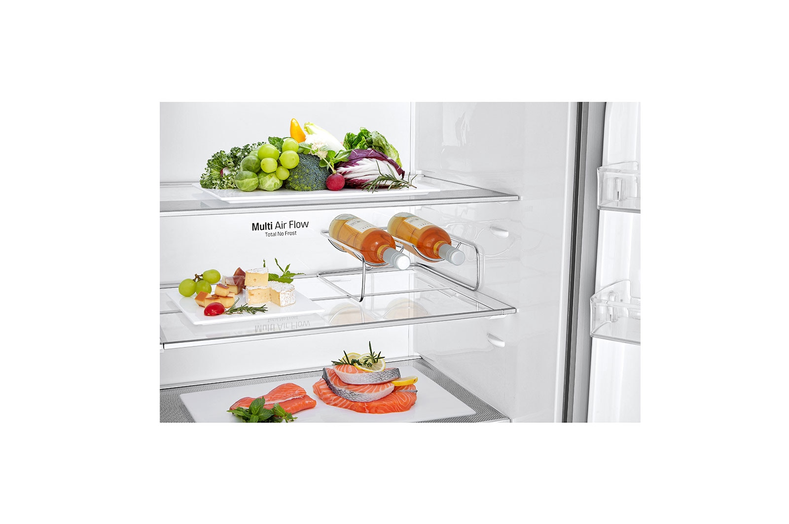 LG Refrigerador Bottom Freezer con Motor Inverter Linear Compressor y capacidad total de 446 Lts- ThinQ AI, LB45SGP