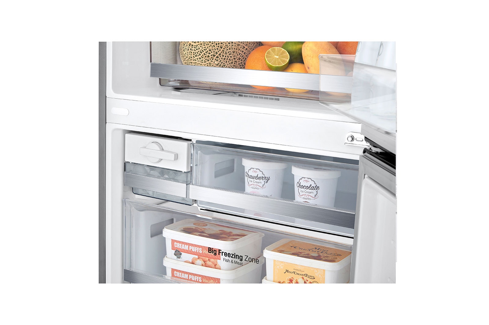 LG Refrigerador Bottom Freezer con Motor Inverter Linear Compressor y capacidad total de 446 Lts- ThinQ AI, LB45SGP
