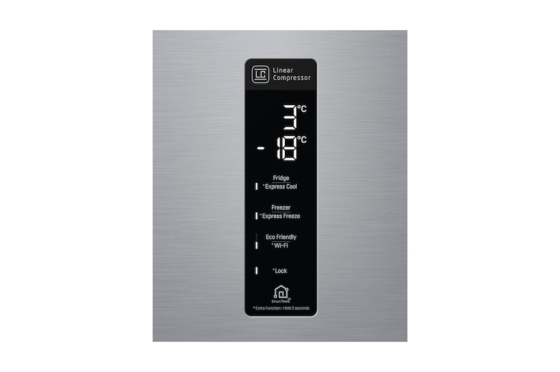 LG Refrigerador Bottom Freezer con Motor Inverter Linear Compressor y capacidad total de 446 Lts- ThinQ AI, LB45SGP