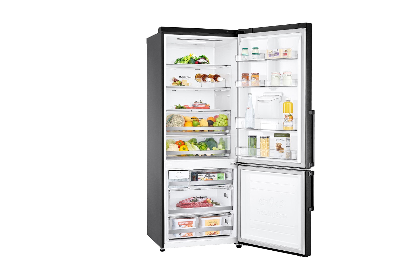 LG Refrigerador Bottom Freezer con Motor Inverter Linear Compressor y capacidad total de 442 Litros, LB45TGT