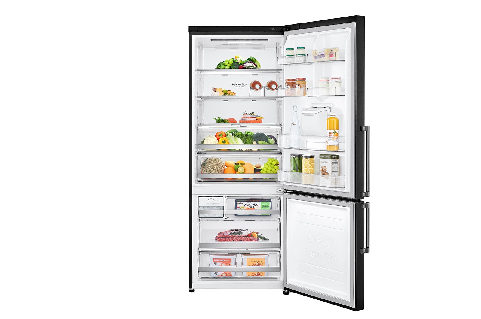 LG Refrigerador Bottom Freezer con Motor Inverter Linear Compressor y capacidad total de 442 Litros, LB45TGT