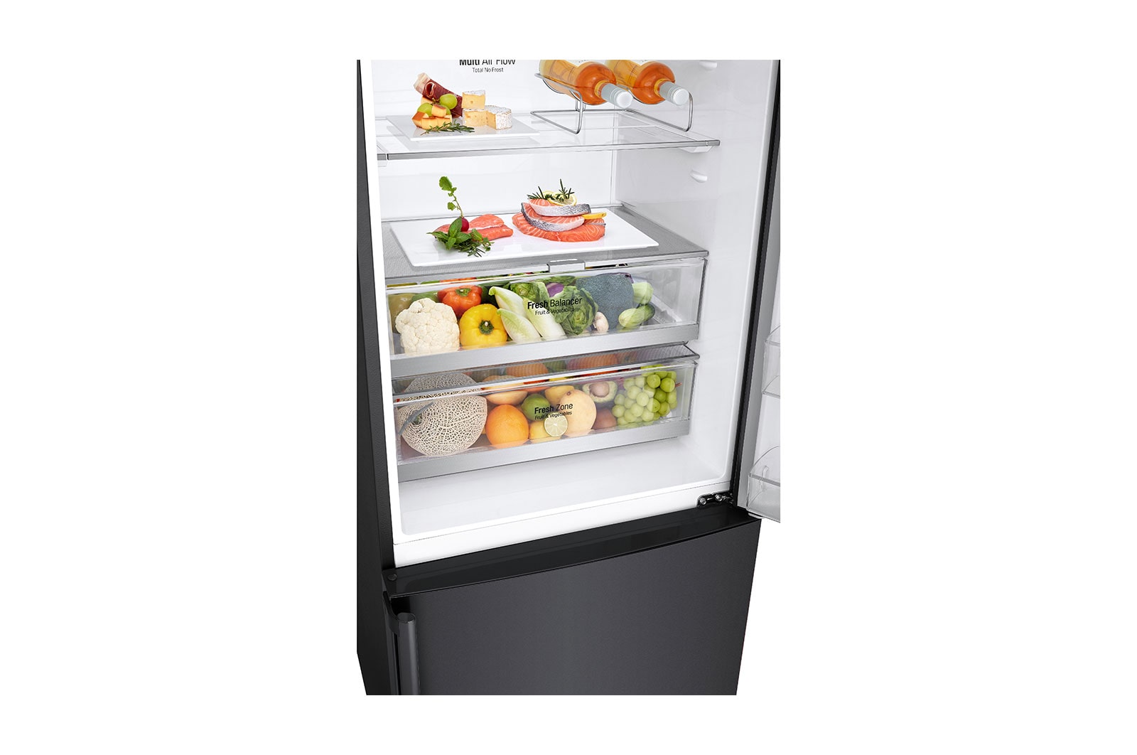 LG Refrigerador Bottom Freezer con Motor Inverter Linear Compressor y capacidad total de 442 Litros, LB45TGT