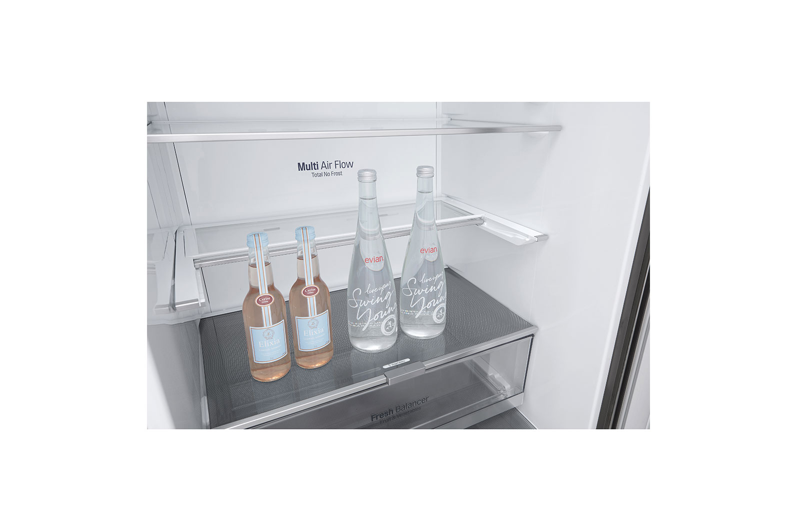 LG Refrigerador Bottom Freezer con Motor Inverter Linear Compressor y capacidad total de 442 Litros, LB45TGT