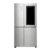 Vista frontal de Refrigerador InstaView™ Door in Door™, con motor Inverter Linear Compressor y capacidad total de 626 Litros LS65MXN