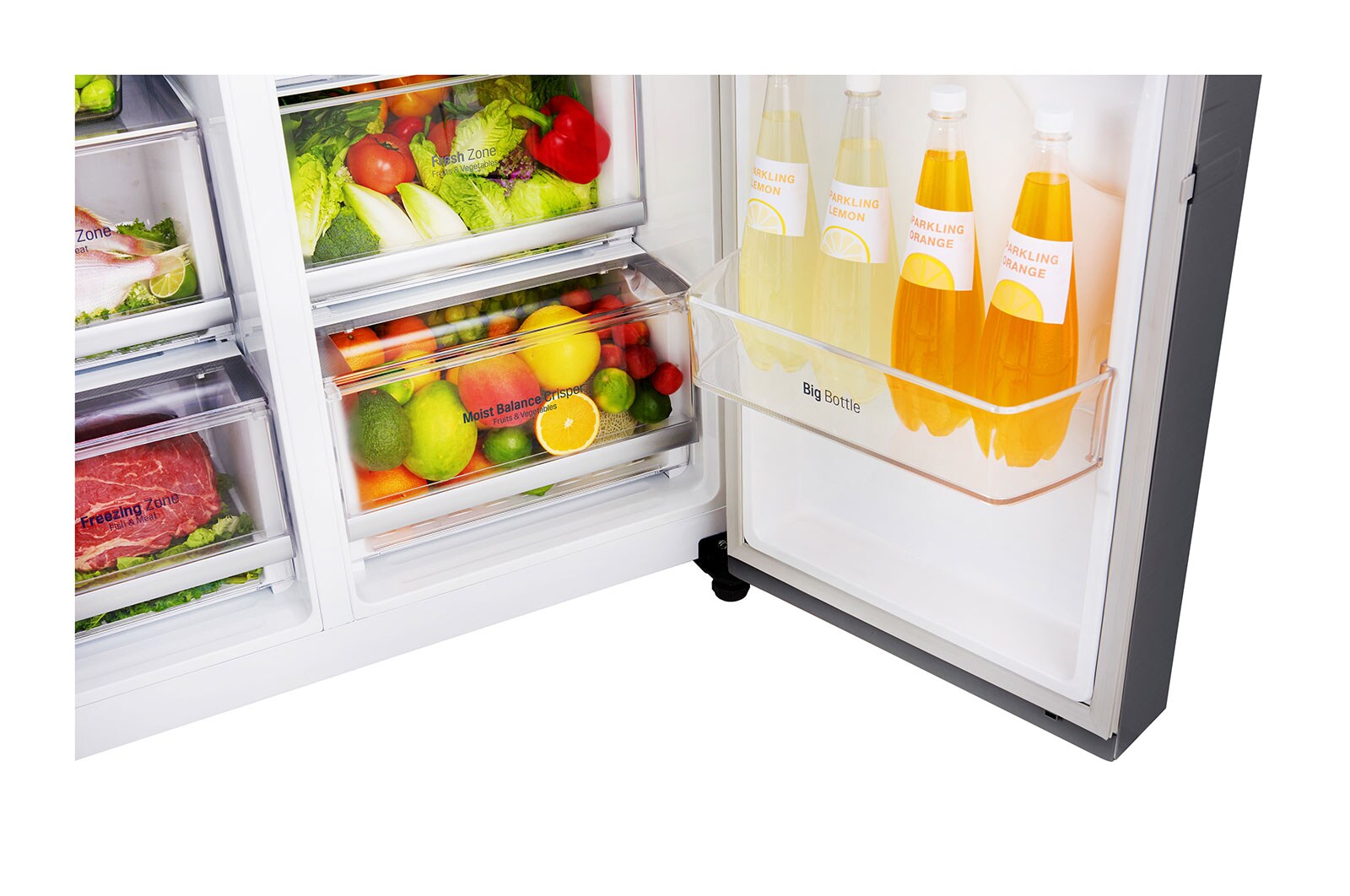 LG Refrigerador Door in Door con Motor Inverter Linear Compressor y Capacidad Total de 601 Lts, LS65SDP