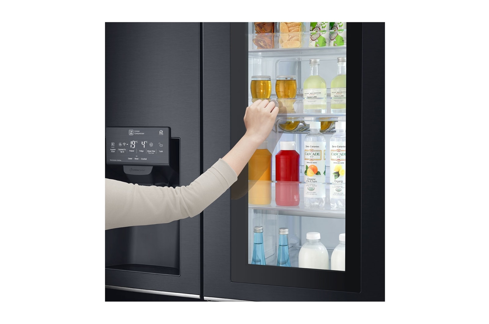 LG Refrigerador InstaView Door-in-Door® con Motor Inverter Linear Compressor y Capacidad Total de 601 Lts, LS65SXTAFQ