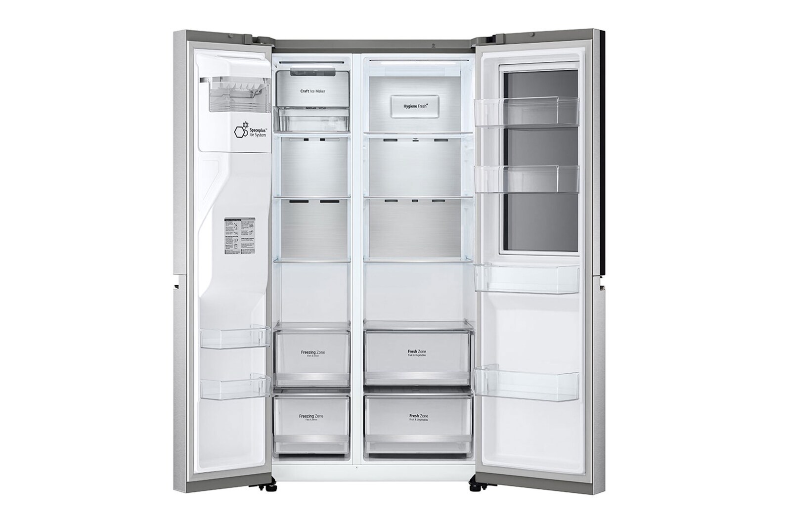 LG Refrigerador Side by Side de 570 L con InstaView™ Craft Ice™, LS66SXSC