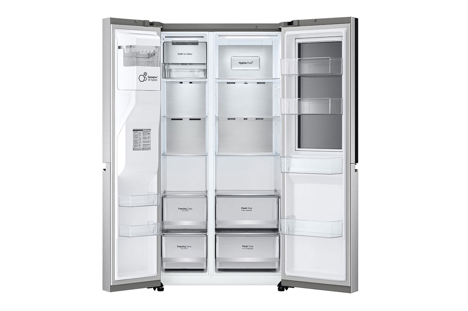 LG Refrigerador Side by Side de 570 L con InstaView™ Craft Ice™, LS66SXSC