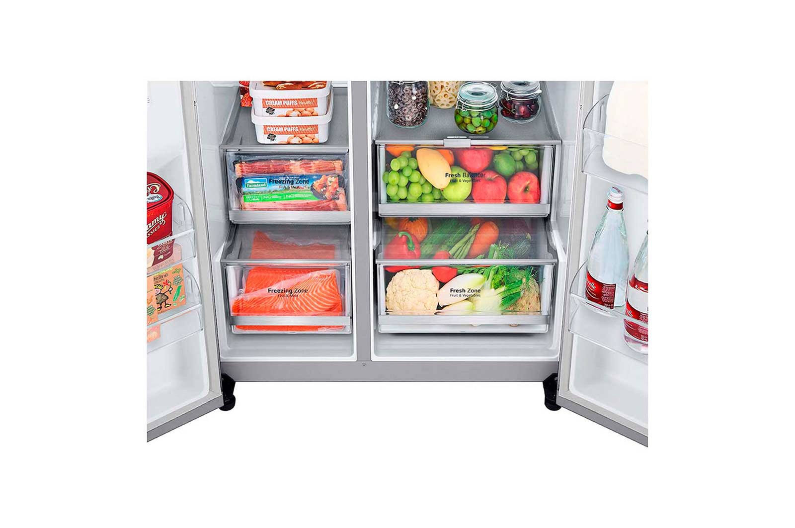 LG Refrigerador Side by Side de 570 L con InstaView™ Craft Ice™, LS66SXSC
