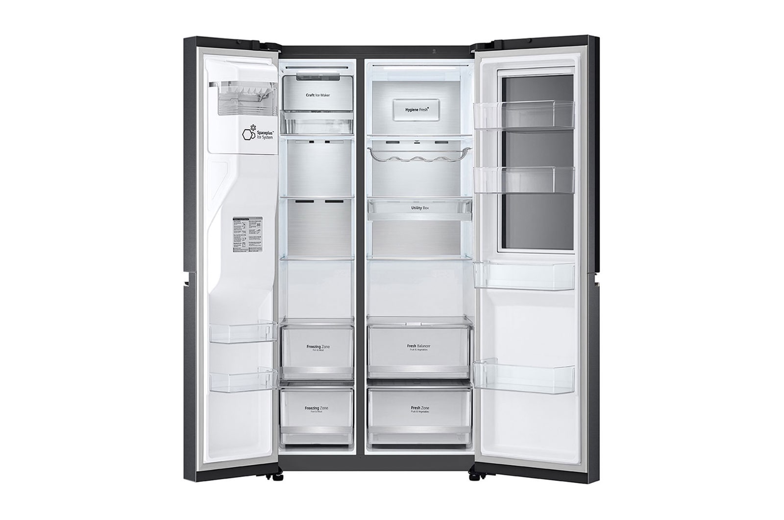 LG Refrigerador Side by Side de 598 L con InstaView™ Craft Ice™ - Negro , LS66SXTC