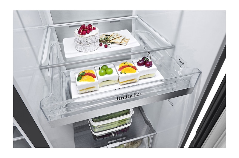 LG Refrigerador Side by Side de 598 L con InstaView™ Craft Ice™ - Negro , LS66SXTC
