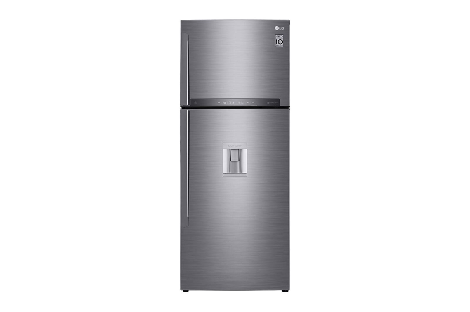 Vista frontal de Refrigerador Top Freezer con motor Inverter Linear Compressor y capacidad total de 438 Litros LT44SGP