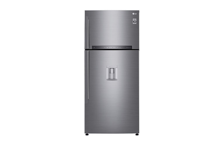 Vista frontal de Refrigerador Top Freezer con motor Inverter Linear Compressor y capacidad total de 509 Litros- ThinQ AI LT51SGP