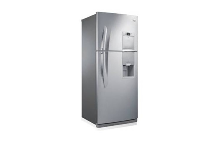 Vista frontal de Más Frescura, y Más Ahorro de energía con los refrigeradores de la línea verde de LG MB582ULV-G