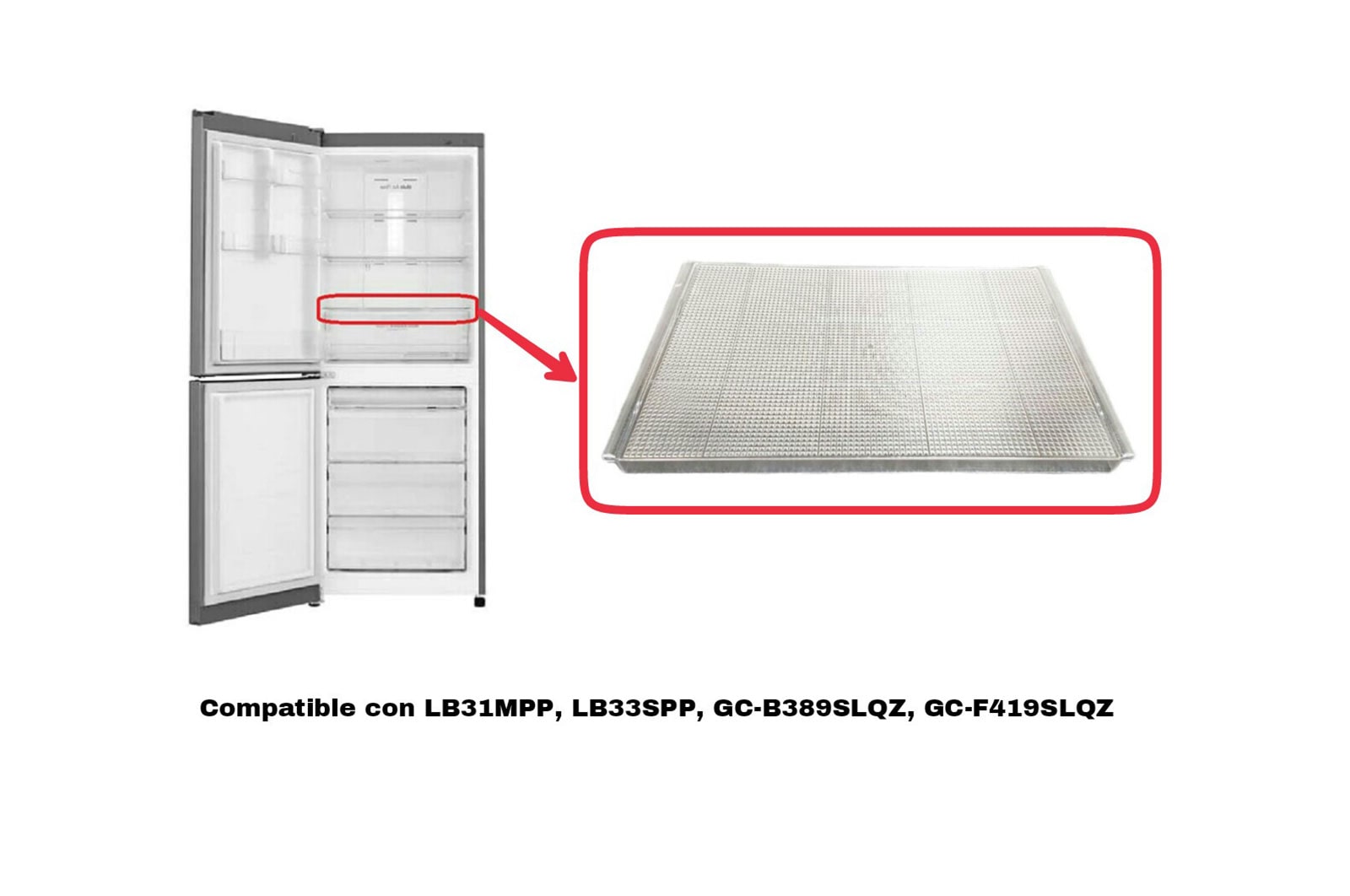 LG Bandeja refrigerador, MCK69400301