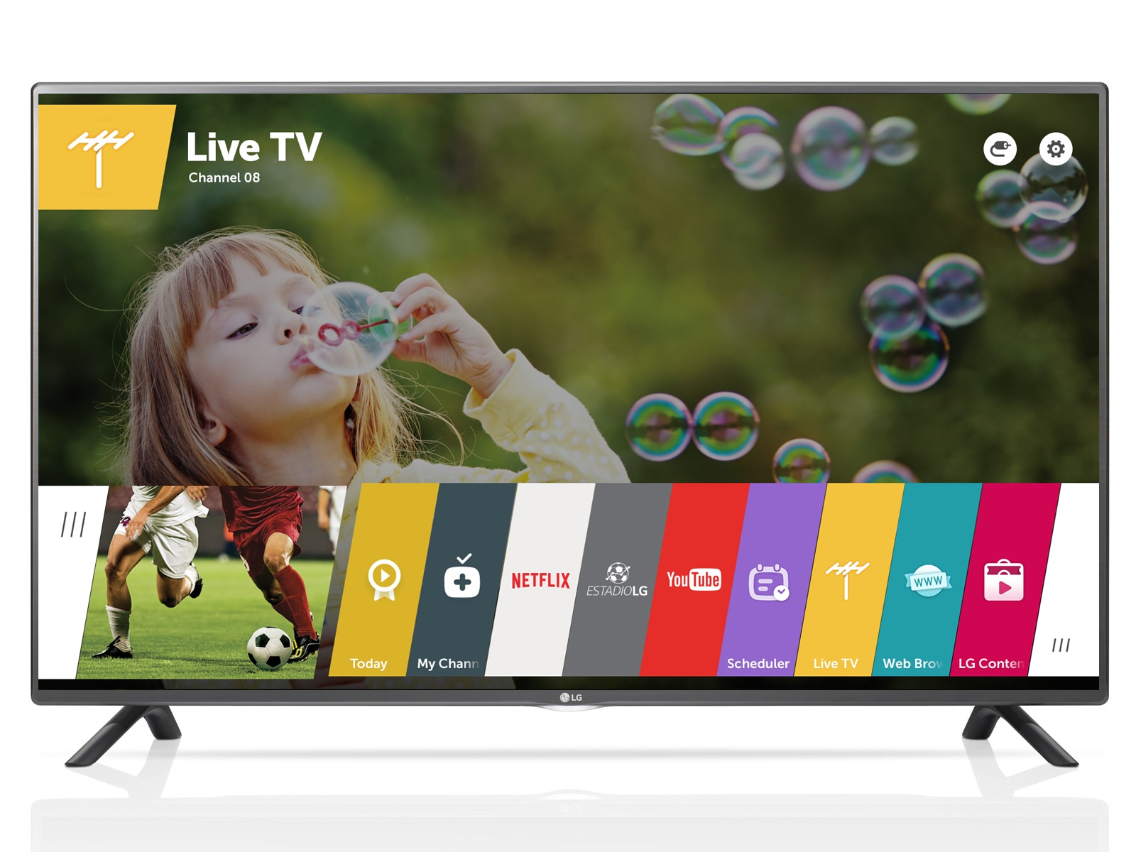 Vista frontal de LG webOS TV 55&#39;&#39; LF5950 55LF5950