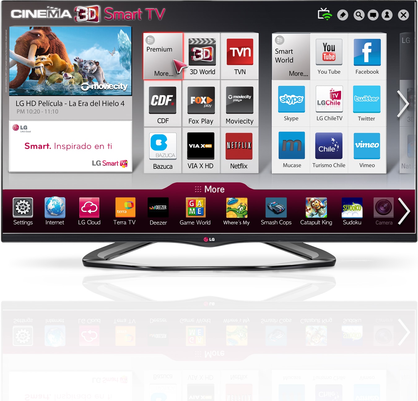 Vista frontal de LG CINEMA 3D Smart TV FHD 42&#34; LA6600 42LA6600
