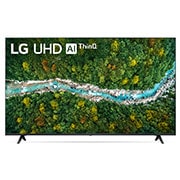 Vista frontal del televisor LG UHD