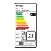 LG UHD ThinQ AI 43'' UQ7500 4K Smart TV, 4K Procesador Inteligente α5 generación 5, 43UQ7500PSF
