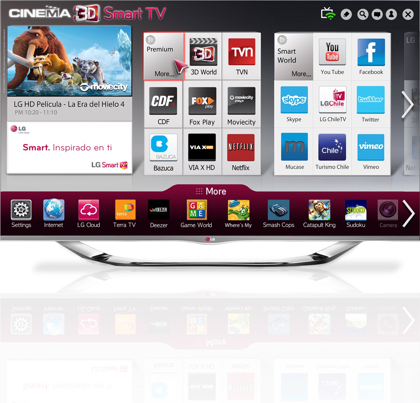 Vista frontal de LG CINEMA 3D Smart TV FHD 47&#34; LA6900 47LA6900