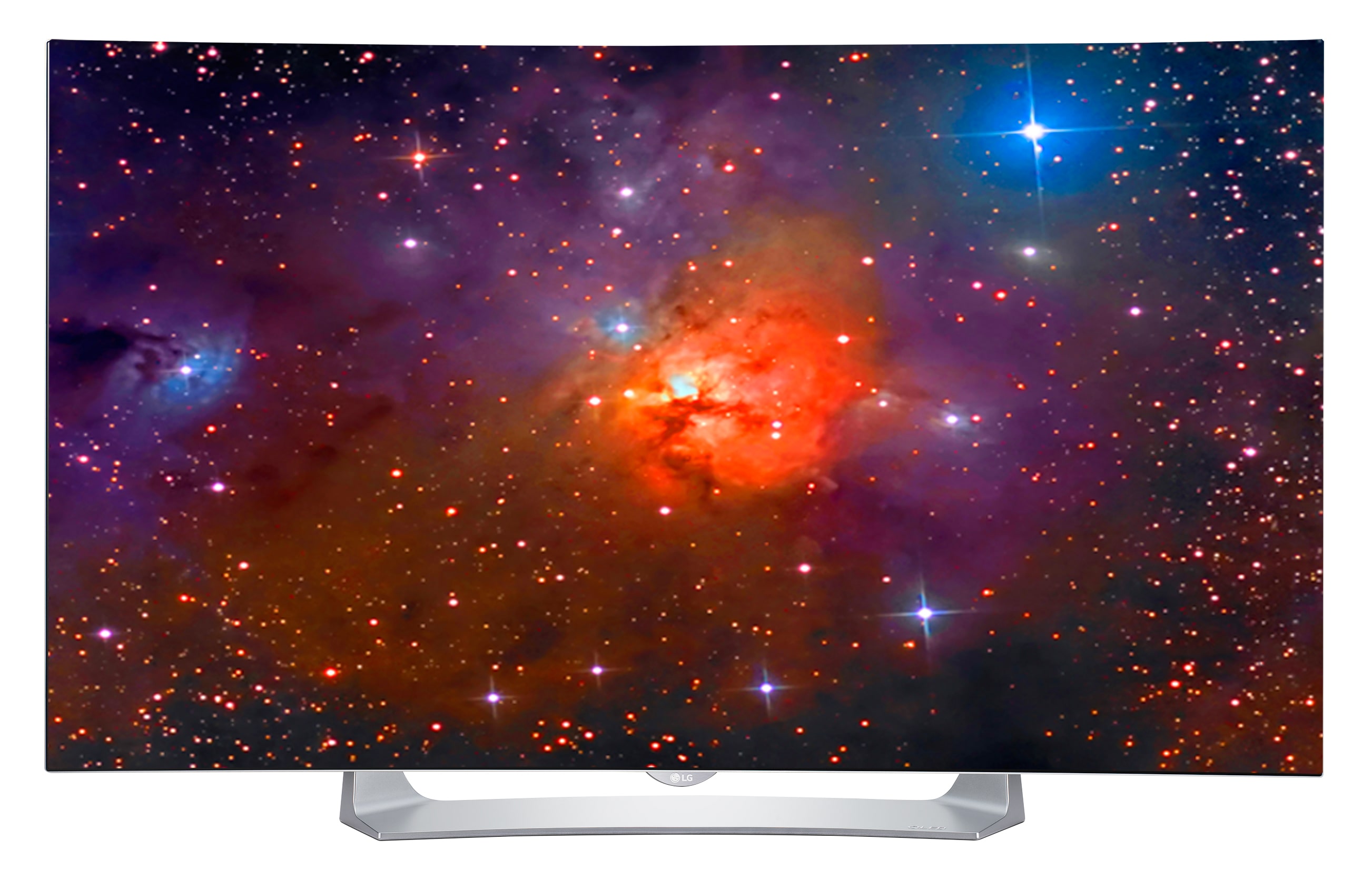 Vista frontal de LG OLED Curvo TV 55&#34; EG9100 55EG9100