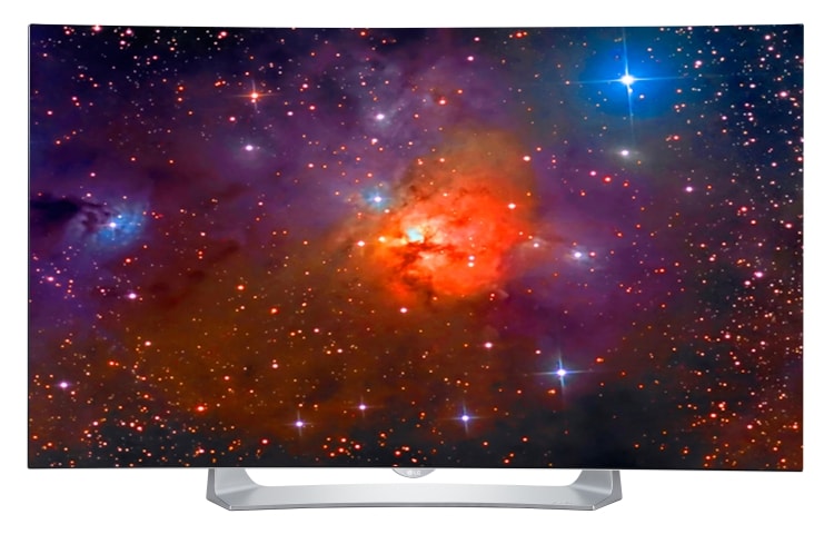 Vista frontal de LG OLED Curvo TV 55&#34; EG9100 55EG9100