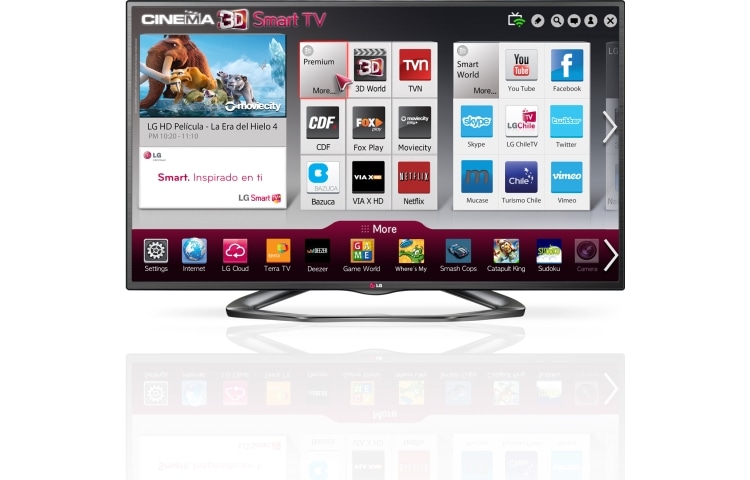 Vista frontal de LG CINEMA 3D Smart TV FHD 55&#34; LA6200 55LA6200