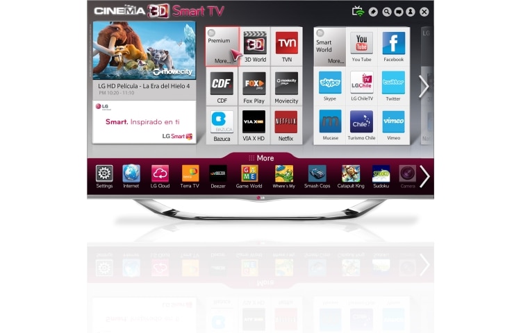 Vista frontal de LG CINEMA 3D Smart TV FHD 55&#34; LA6900 55LA6900