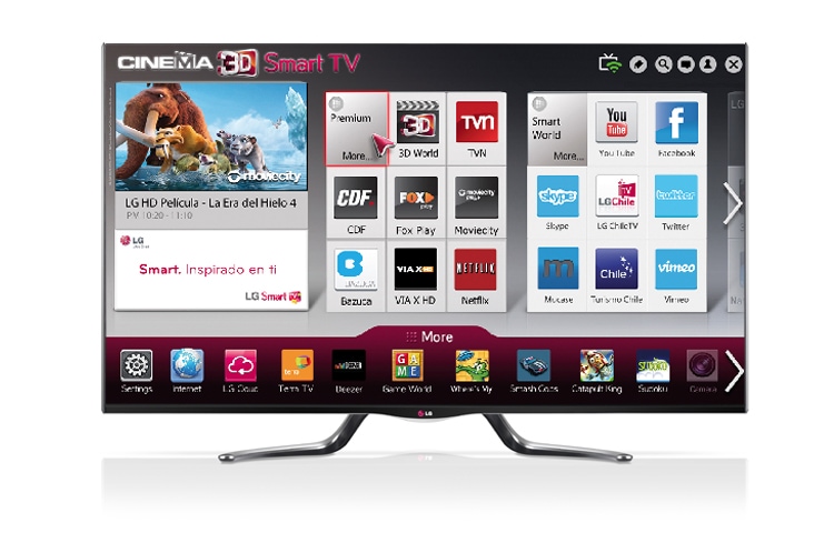 Vista frontal de LG CINEMA 3D Smart TV FHD 55&#34; LA7900\t 55LA7900