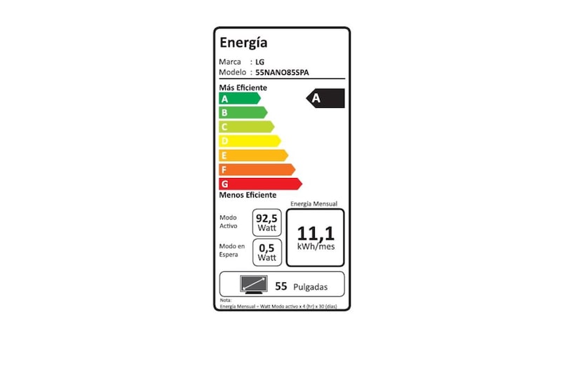 LG NanoCell 55'' NANO85 4K Smart TV con ThinQ AI(Inteligencia Artificial), α7 AI Processor, 55NANO85SPA