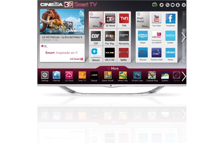 Vista frontal de LG CINEMA 3D Smart TV FHD 60&#34; LA7400 60LA7400