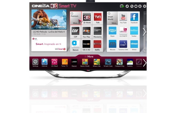 Vista frontal de LG CINEMA 3D Smart TV FHD 60&#34; LA8600 60LA8600