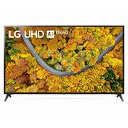 Vista frontal del televisor LG UHD