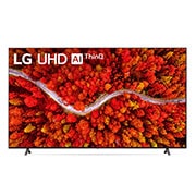Vista frontal del televisor LG UHD