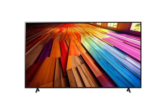 Vista frontal del TV LG UHD, UT80