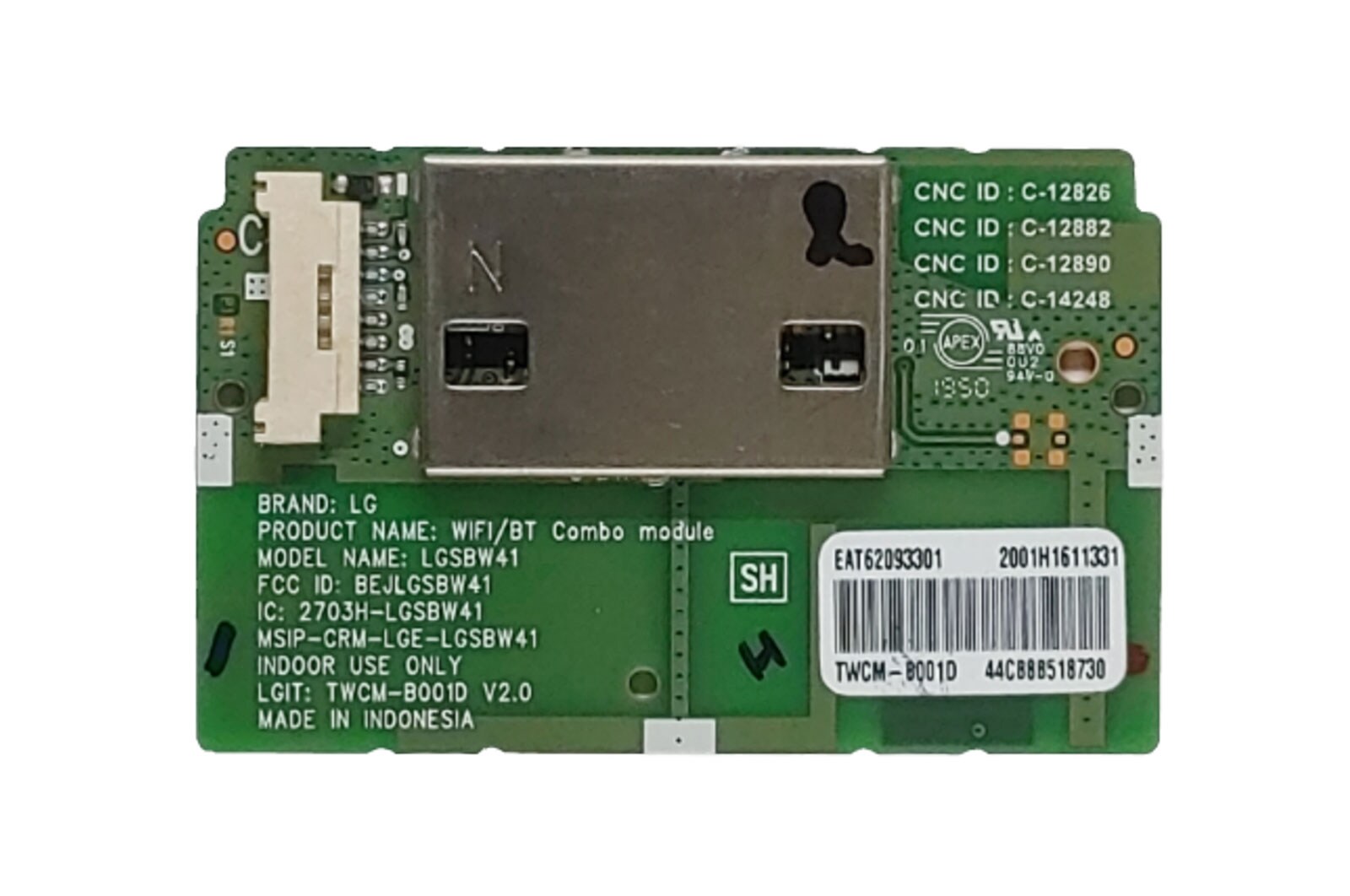 LG Módulo WIFI / BLUETOOTH, EAT62093301