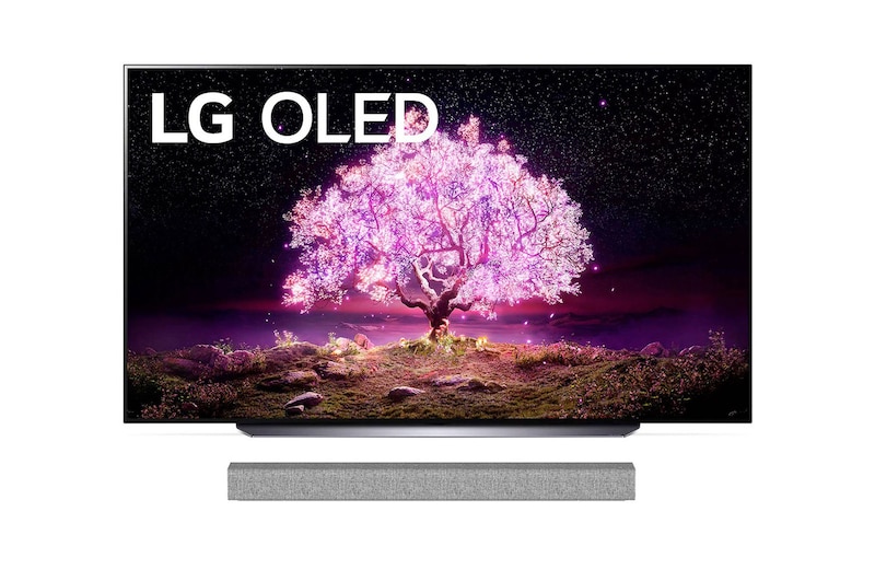 LG  LG OLED 48'' C1 4K Smart TV con ThinQ AI (Inteligencia Artficial), α9 Gen4 AI Processor + Barra de Sonido LG SP2W, OLED48C1PSA/SP2W