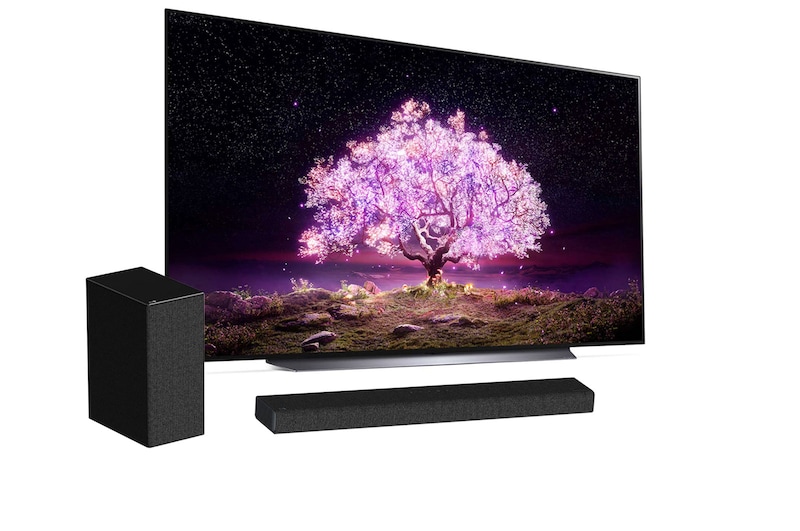 LG OLED 55'' C1 4K Smart TV con ThinQ AI , α9 Gen4 AI Processor + Barra de Sonido LG SP7, OLED55C1PSA-SP7