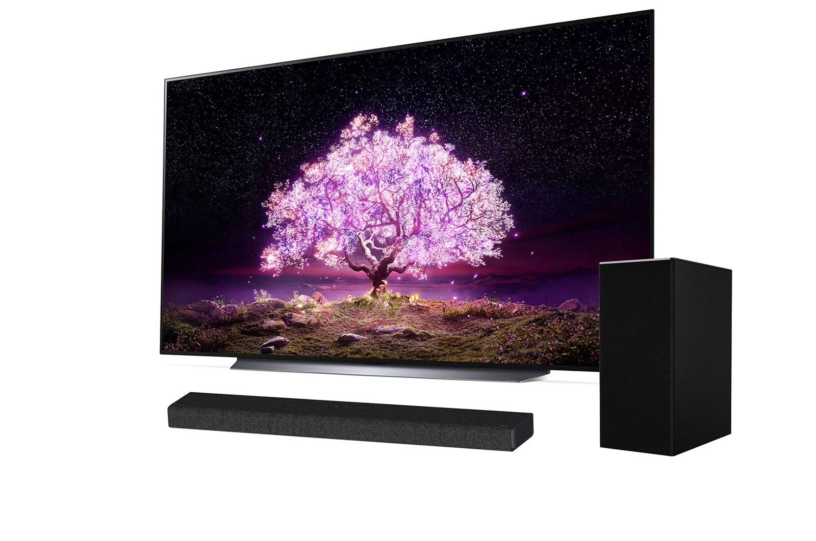 LG OLED 65'' C1 4K Smart TV con ThinQ AI (Inteligencia Artficial), α9 Gen4 AI Processor + Barra de Sonido LG SP7, OLED65C1PSA-SP7